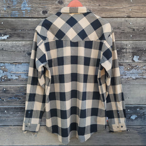 Simms - Gallatin Flannel Long Sleeved Snap Shirt - Tan Buffalo Check