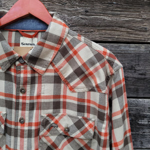 Simms - Santee Flannel - Red Stone Shadow Box Plaid