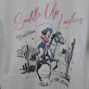 "Saddle Up Ladies" Women's Mineral Wash T-shirt