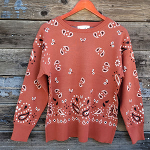 Cotton and Rye - Bandana Sweater - Rust