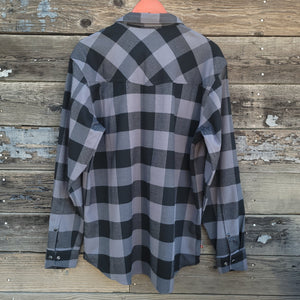 Simms - Gallatin Flannel Long Sleeved Snap Shirt - Slate Buffalo Check