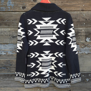 Cotton and Rye - Black and White Southwestern Cardigan