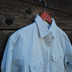 Cotton and Rye - Light Blue Pinstripe Western Blouse