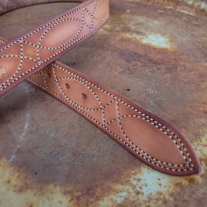 Allgood Custom Leather - Belt - 1 1/2" Skirting Leather with Decorative Stitch