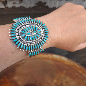 Zuni Turquoise Petit Point Cluster Bracelet - Rosemary Tom