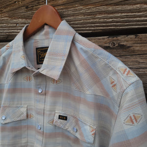 Howler Brothers - H Bar B Men's Short Sleeve Snap Shirt - Cream Plaid