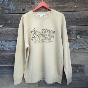 Creston Crewneck Mineral Washed Sweatshirt - Dusty Bronc