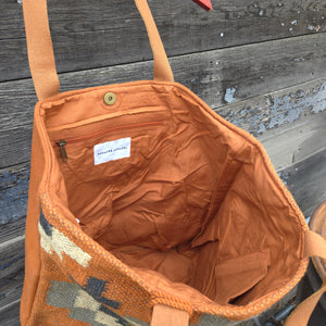 Southwestern Tote - Rust and Cream