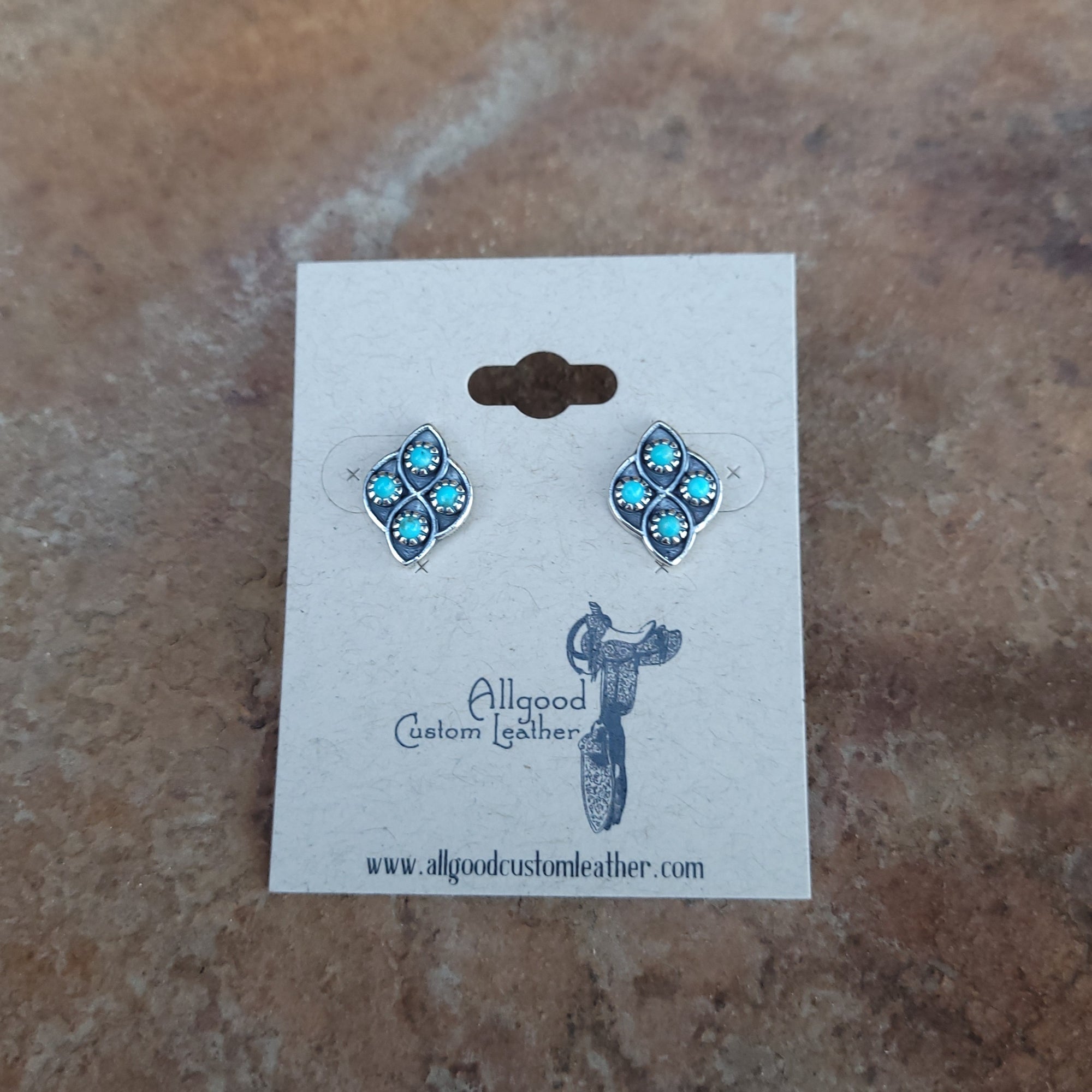 Earrings - Lucia Turquoise Studs