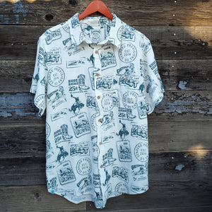 Sendero - City Slicker Men's Short Sleeve Shirt - Postcard