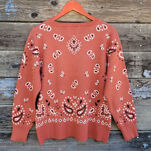 Cotton and Rye - Bandana Sweater - Rust