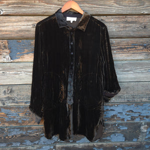 Dear John Denim - Hazel Velvet Tunic - Mulch Brown