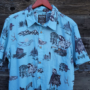 Sendero - City Slicker Men's Short Sleeve Shirt - Sky Grande