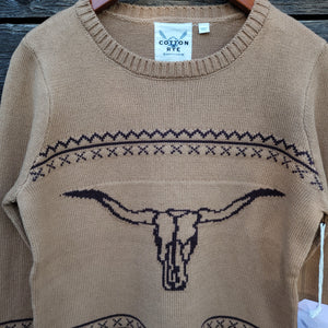 Cotton and Rye - Longhorn Sweater - Tan