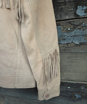 Western Fringe Leather Jacket - Tan