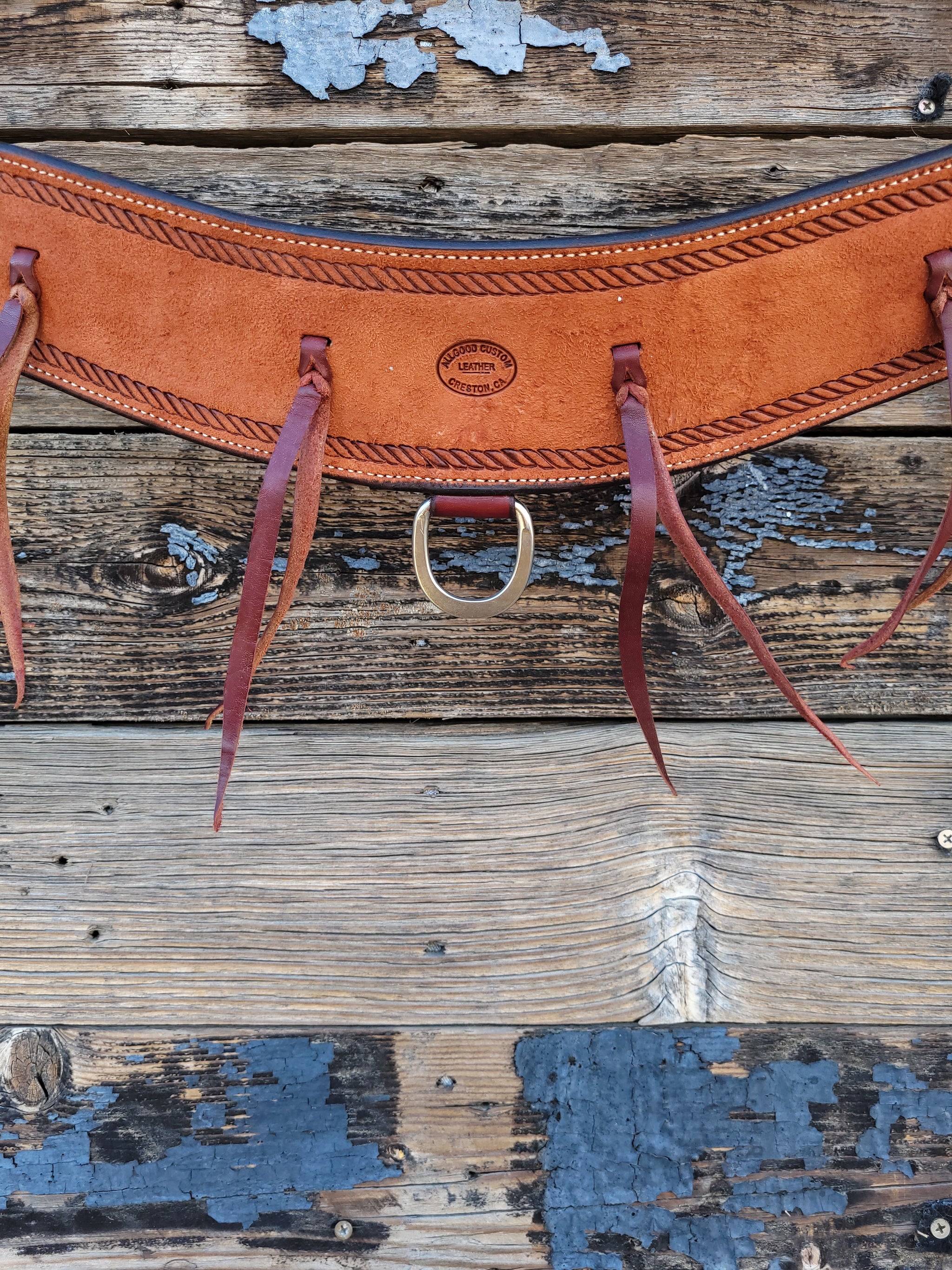 String Collars Breast Collar - Roughout Tripping Collar with Latigo Strings - Allgood ...