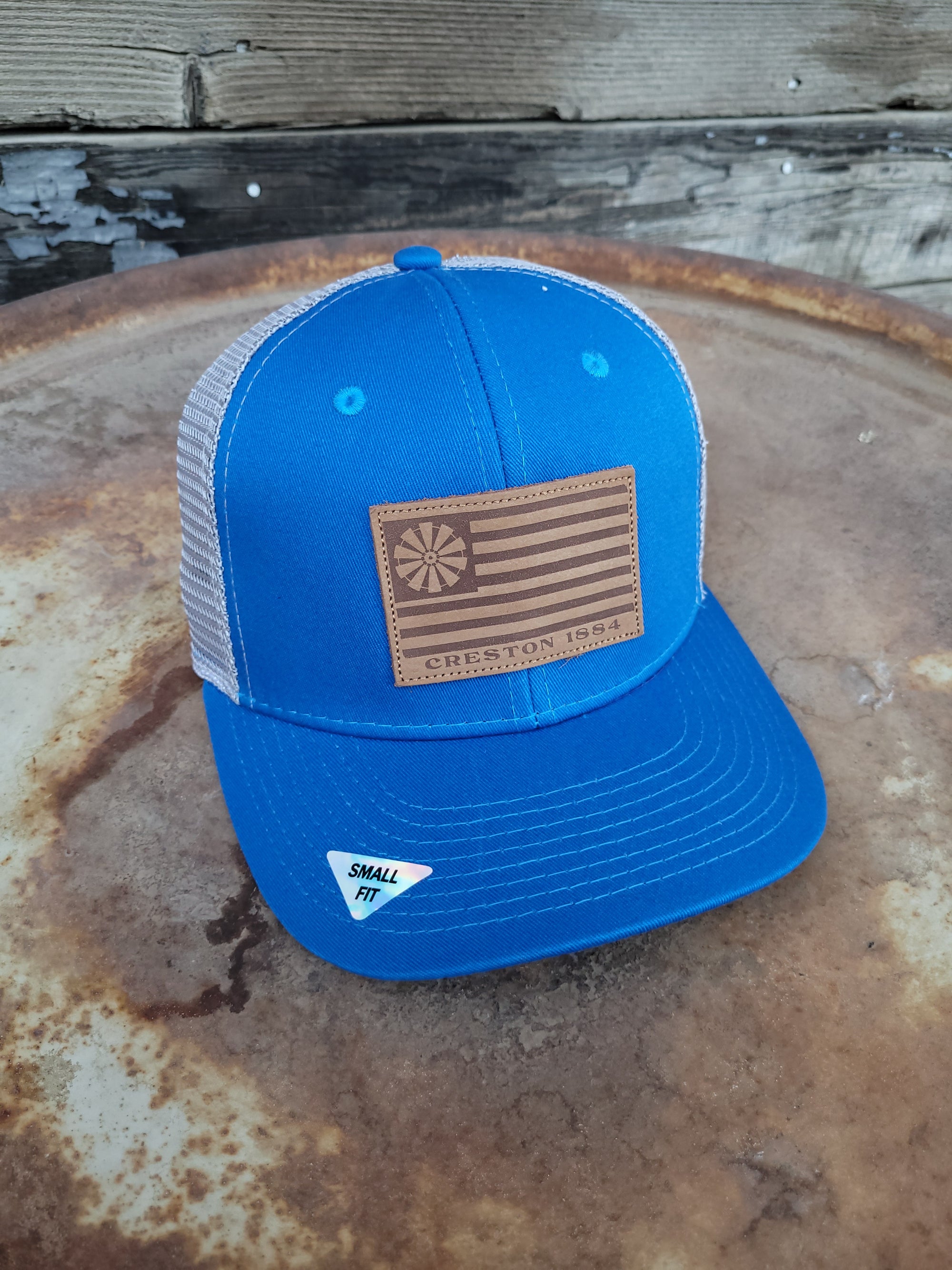 Creston Cap - Kid's - Leather Windmill Flag - Allgood Custom