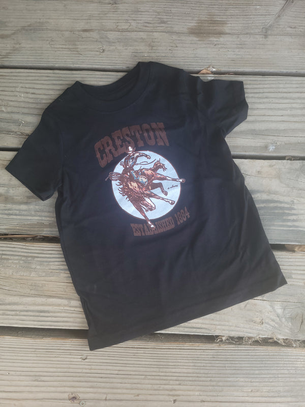 Creston Kid's T-Shirt - Cowboy Moon - Allgood Custom Leather