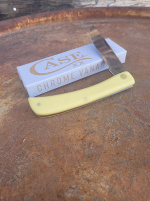 Case Knife - 00038 Yellow Synthetic Single Blade Smooth Sod Buster