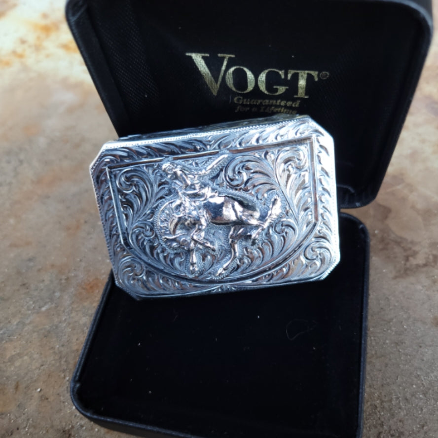 Vogt - Centennial Bronc Channel Belt Buckle