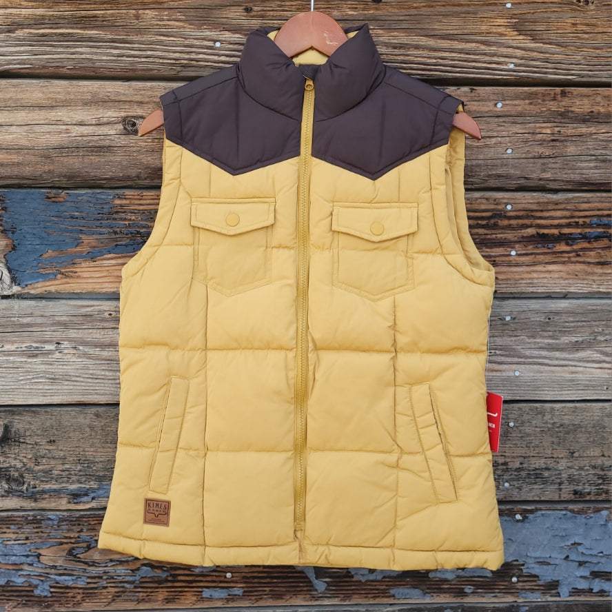 Kimes Ranch - Women's Wyldfire Vest - Mustard and Brown