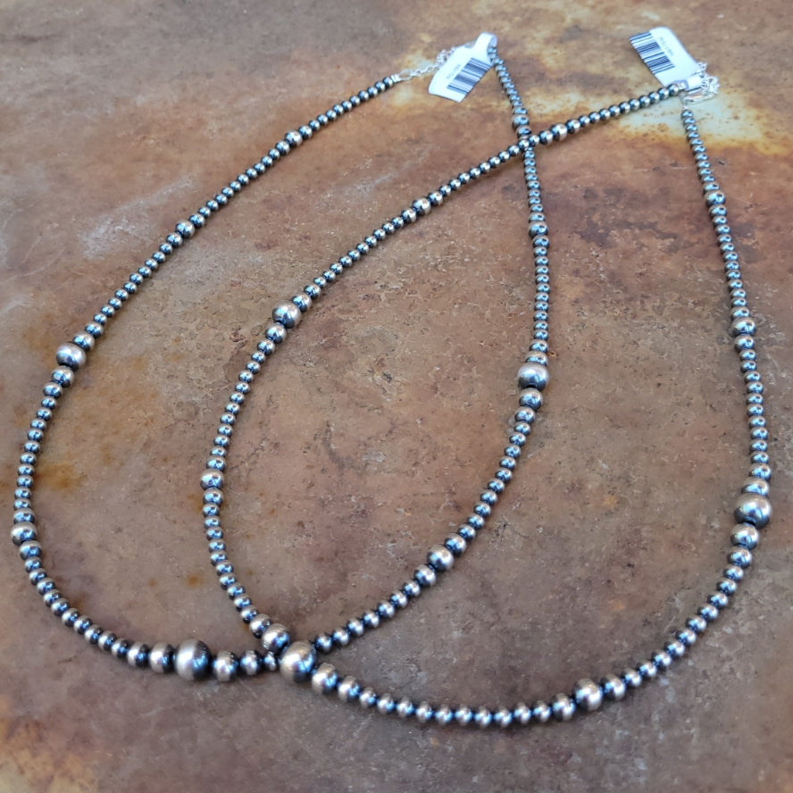 Necklace - 22" Navajo Style Pearl Necklace