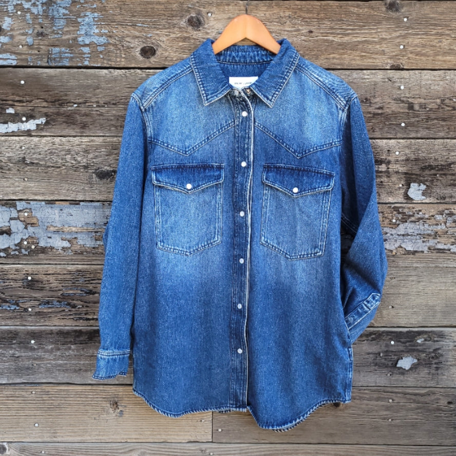 Blu Pepper Cotton Denim Shirt Jacket | Nordstromrack